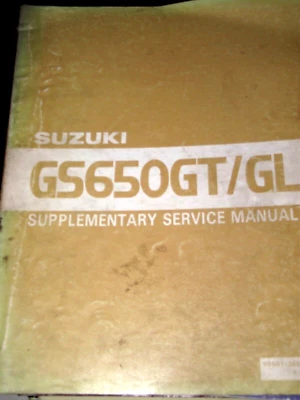 SUZUKI GS650GT / GL  SUPPLEMENTARY SERVICE  MANUAL 1982  (PICTURE OF CONTENTS) - Image 1 of 2