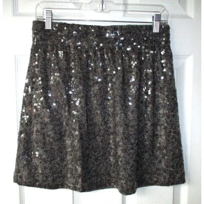 Garnet Hill Skirt Medium Stretch Knit Sequin Embellished Event Evening Event - Image 1 of 4