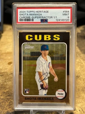 2024 Topps Heritage Shota Imanaga #564 - Chrome Superfractor 1/1 (RC) Foto 1 de 3