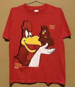 Vintage 1993 Looney Tunes Foghorn Leghorn Henry Hawk T-Shirt - Mens Size Large - Picture 1 of 3