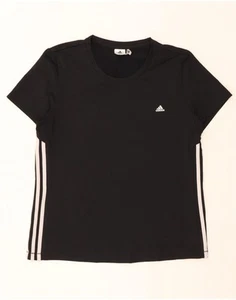 ADIDAS Womens Climalite T-Shirt Top UK 20/22 XL Black Polyester BL10 - Picture 1 of 3