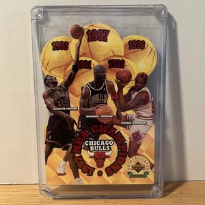 1997 NBA Champions Upper Deck MICHAEL JORDAN PIPPEN RODMAN Card #1915/5178 - Picture 1 of 13