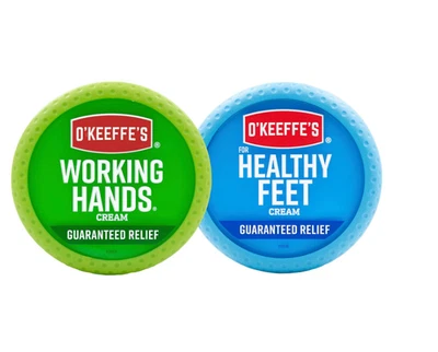 Crema de manos O'Keeffe's Working Hands, tarro de 3,4 onzas y crema para pies saludables Foto 1 de 4