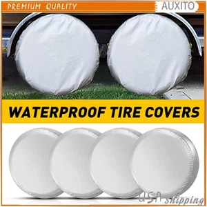 Sliver Spare Tire Cover Wheel Covers for RV Camper Travel Boat Trailer 27"-29" - Picture 1 of 9