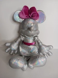 Disney Parks 100th Anniversary Minnie Mouse Silver Plush Toy 13” Platinum Collec - Picture 1 of 14