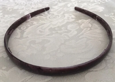 Diadema de plástico de colección, empuñaduras para el cabello, moteado y blanco moteado, alto brillo Foto 1 de 4