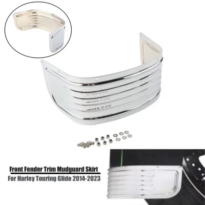 Para Harley Touring Tri Electra Glide Ultra Classic 14-23 Guardabarros Delantero Borde Falda Foto 1 de 4