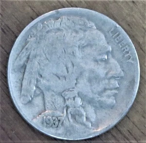 1937-D 5C Bufalo Nichel - Foto 1 di 2