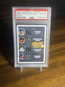 2008 Upperdeck Baseball Heroes - #197 Berra, Jackson, DiMaggio, Jeter - PSA 10 - Foto 1 di 2
