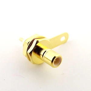 10x SMB Male Nut Bulkhead Panel Mount Solder Cup RF Connector 50ohm Jack Handle - Imagen 1 de 6