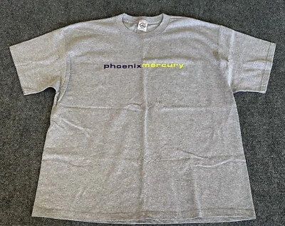 Phoenix Mercury Hombres XL Y2K Camiseta Gris Púrpura Amarillo Spellout WNBA Baloncesto  Foto 1 de 4