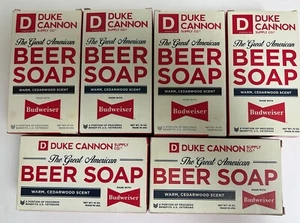 Set Of 6 Duke Cannon The Great American BEER SOAP Budweiser Cedarwood 10oz Each - Picture 1 of 4