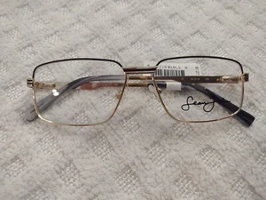 Sean John SJO5157 002 58-16-150 Black/Gold Eyeglass Frames - Picture 1 of 4
