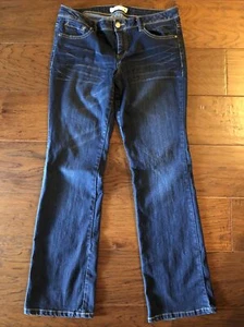 Route 66 Mid Rise Classic Fit Bootcut Jeans Women's Size 12 Blue Distressed - Picture 1 of 7
