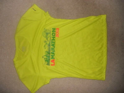 2013 Los Angeles MARATHON ASICS RUNNING RACE SHIRT WOMENS CUT SCOOP NECK KEEP DR - Image 1 of 4