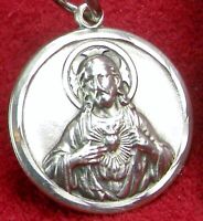 Bishop's Estate Vintage Sterling Silver Catholic O.L. of Carmel Scapular Medal 