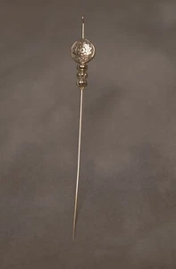 Antique Sterling Silver Hair Pin with Sun Motif - Picture 1 of 3