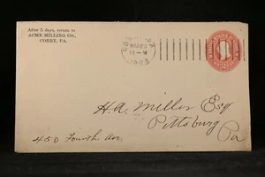 Pennsylvania: Corry 1903 Acme Milling Co Cover + Illustrated Map Letter - Imagen 1 de 3