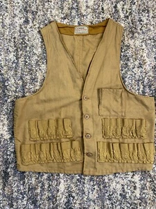 Vintage Roebuck Active Sportswear Canvas Hunting Vest Mens Size M Sears Brand US - Picture 1 of 10
