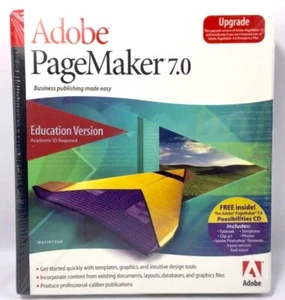 NEW Adobe PageMaker 7.0 Education UPGRADE Version - MAC New SEALED - Picture 1 of 10