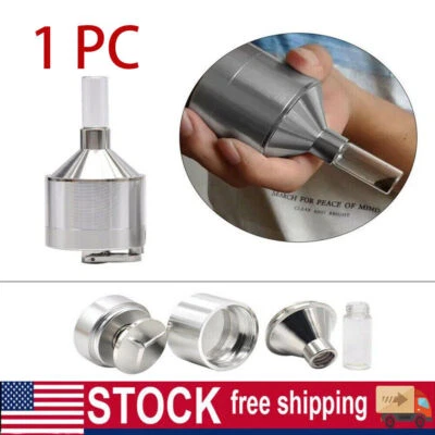 56mm Big Size Hand Metal Powder Grinder Hand Crank Spice Funnel Food Container - Image 1 of 4