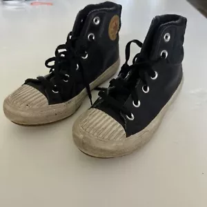 Converse Chuck Taylor Berkshire Boot Hi Black/Kids 371522C Sz 3 Youth Shoes - Picture 1 of 9