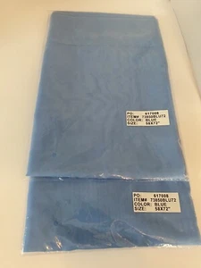 Light Blue Sheer Curtains 58x72 Pocket Rod 2 Panels Set, New In Package - Picture 1 of 6