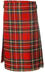 Falda escocesa informal ligera para fiesta para caballeros Royal Stewart tartán talla 50 52 - Imagen 1 de 3