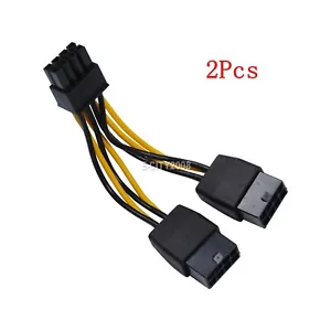 2X NVIDIA Dual 8 to 8 Graphics Card Power Cable Tesla K80 M40 Grid M60 P40 P100 - Picture 1 of 16