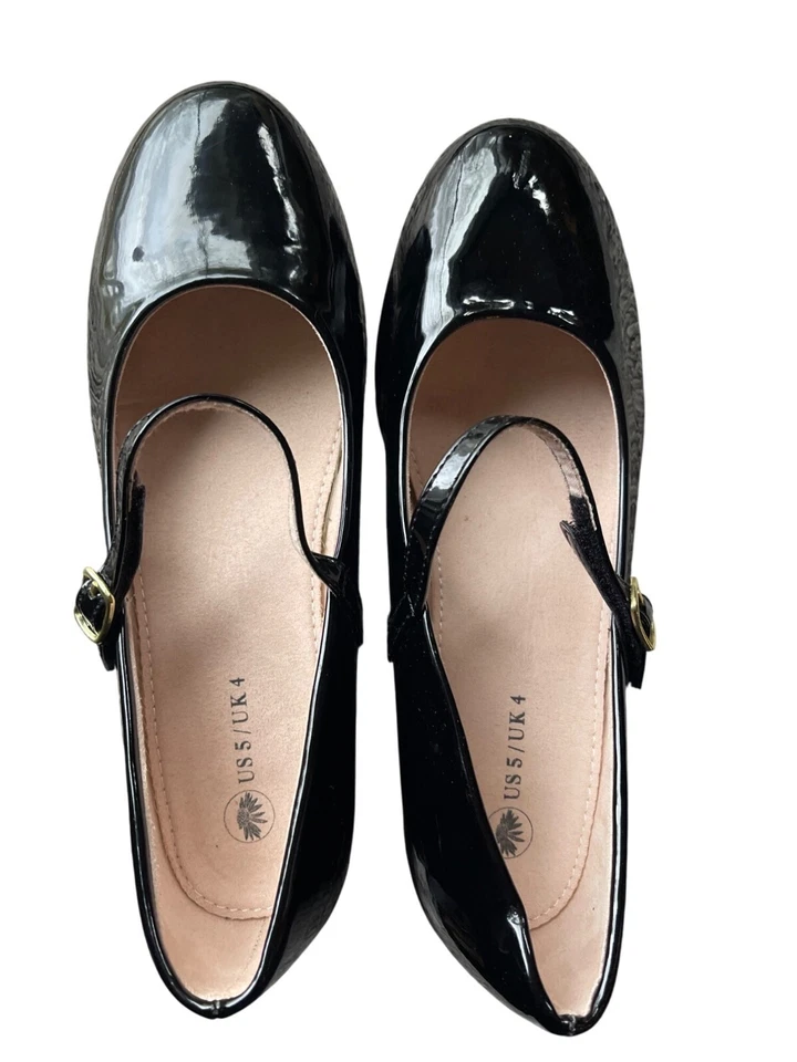 Zapatos Locker Niñas Mary Jane Zapatos Charol Bailarina Planos Talla 5 Foto 1 de 4