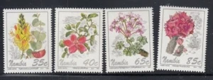 NAMIBIA Butterflyleaf, Hibiscus, Pelargonium & Macrantha PLANTS MNH set - Picture 1 of 1