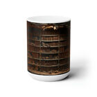 Bookshelf 3D Print Books Reader Reading Coffee Cup Ceramic Mug 15oz