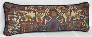 NEW Corded pillow made w / Ralph Lauren Oxfordshire purple Fabric 24x8 - Picture 1 of 2