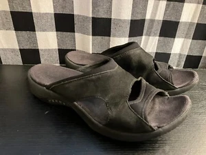Sandalias cómodas sin cordones Merrell Midnight Gamuza Palmetto para mujer negras talla 9 - Imagen 1 de 6