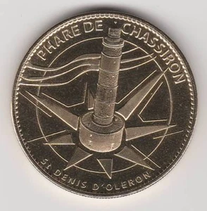 2009 COIN TOKEN JETON MEDAILLE SOUVENIR A-B -- 17 650 PHARE DE CHASSIRON OLERON - Imagen 1 de 2
