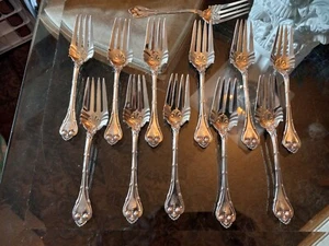 12 Pc Whiting Mfg Co 1894 Empire Sterling Silver Fish Forks - Picture 1 of 5