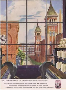 1947 Springs Cotton Mills Lancaster Pflanze von George Erben Springmaid Druckanzeige - Bild 1 von 1