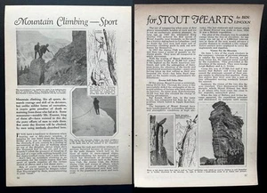“Mountain Climbing~Sport for Stout Hearts” 1932 Exposé Alpine Club~Mount Everest - Picture 1 of 3