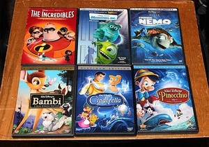 DISNEY DVD LOT 6 COLLECTOR'S EDITION, SPECIAL EDITION, & ANNIVERSARY: INSPECTED - Picture 1 of 1