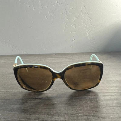Tiffany & Co. Sunglasses TF 4076 8134/3B Havana Blue Gold FRAMES ONLY 58-17-135 - Image 1 of 4
