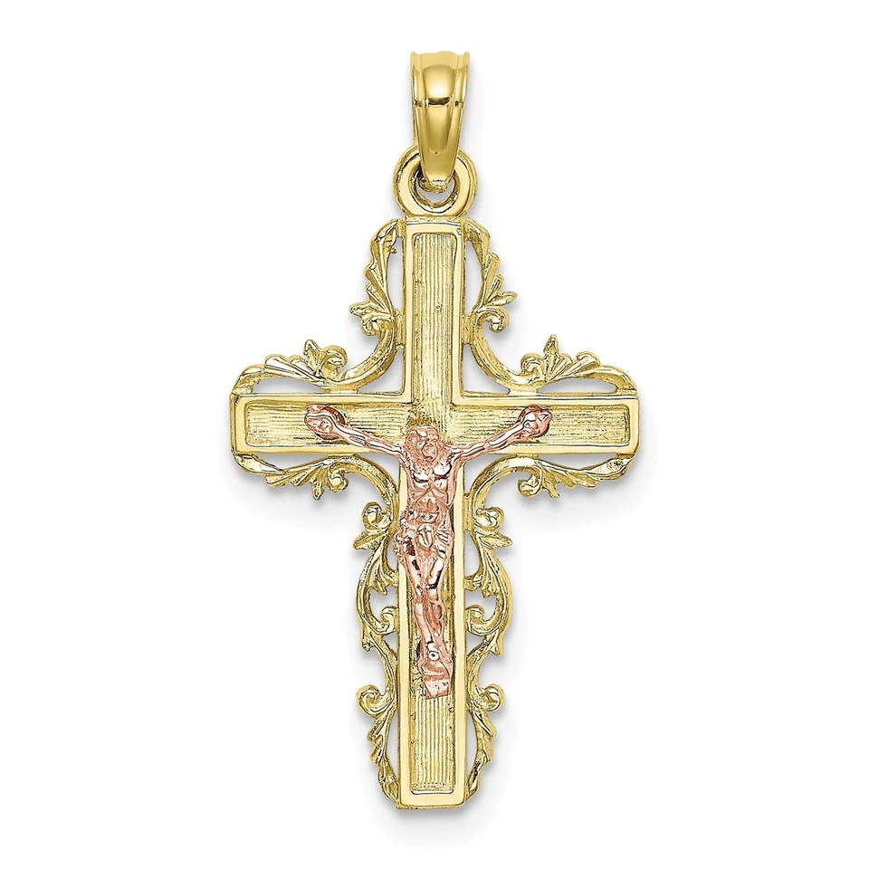 10k Dove on Stick Cross Charm 10k8330