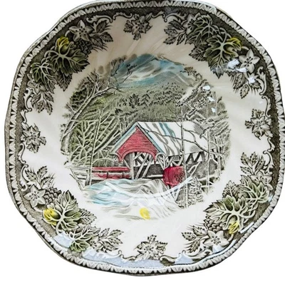 Johnson Bros Friendly Village Cuencos Pequeños Rojo Puente Cubierto Postre Fruta Set 5 Foto 1 de 4