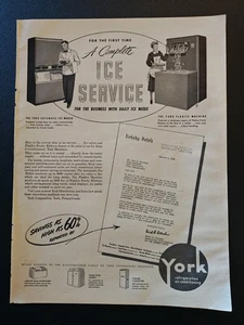 York Refrigeration Air Conditioning Vintage Full Page Magazine Ad Nice Images - Picture 1 of 3