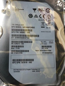 Brand New HP 1TB 7.2K 3.5" 6G SAS Hard Drive 695507-005 507618-002 MB1000FCWDE - Picture 1 of 1