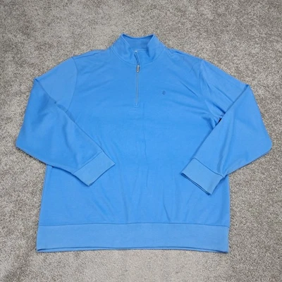 Chaqueta Izod Perform X Para Hombre 1/4 Cremallera Azul X-Grande Foto 1 de 4