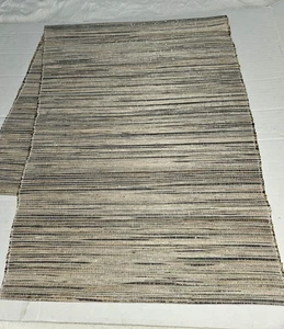 Tischläufer 19" x 88" Beige Tweed BLING Gewebt Streifen Glitzer Urlaub QUALITÄT - Bild 1 von 9