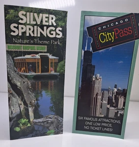 Vtg. Florida's Silver Springs Brochure  + Chicago City Pass. - Picture 1 of 4
