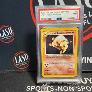 Light Arcanine 12/105 Neo Destiny Holo 2002 Pokémon Card PSA 9 MINT - Picture 1 of 2