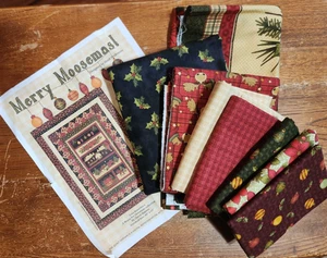 Benartex "Merry Moosemas!" Quilt Kit designed by Heidi Pridemore -Fabric/Pattern - Picture 1 of 17