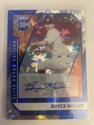 2021 Panini Elite Extra Bryce Miller RC #113 西雅图水手队/20 蓝星爆裂 — 第 1/2 张图片
